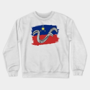 Philippine Flag Tribal line Art / Baybayin word PA Crewneck Sweatshirt